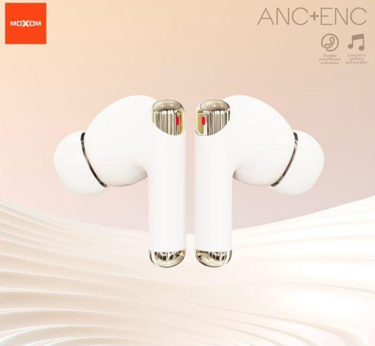 Premium Wireless Bluetooth Earbuds with ANC and ENC Noise Cancellation, High Quality Stereo Sound Earphones