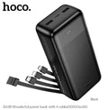 HOCO J163B 30000mAh Power Bank with 4 Built-in Charging Cables