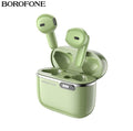 BOROFONE Green Wireless Bluetooth Earbuds with Charging Case – Premium Stereo Earphones