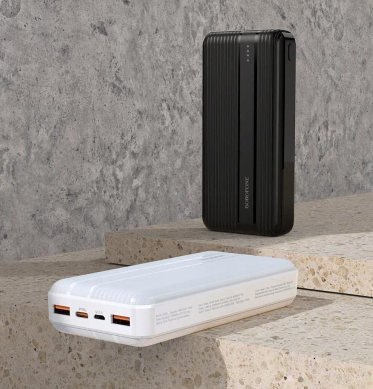 Borofone High-Capacity Power Bank – Multi-Port USB Fast Charging Portable Charger