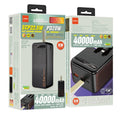MOXOM MX-PB157 40000mAh Power Bank, 22.5W SCP & 20W PD Fast Charging, Digital Display with Built-in Cables